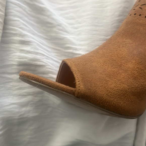 OXO BROWN SUEDE OPEN-TOE HEELS. NEW NEVER WORN. SIZE 8. Super Cute 🥰 - Picture 6 of 10